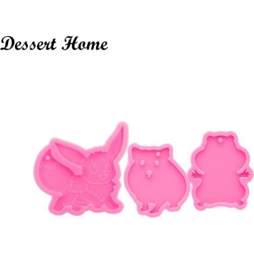DY0746 Bright Owl/Squirrel Resin Craft for Keychain, Silicone Molds, DIY Resin Epoxy Jewellery Making
