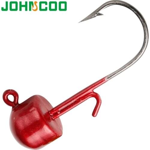JOHNCOO 6pcs Ned Rig Jig Head 1.6g-5.5g Finesse Mushroom Jig Heads Hook for Soft Bait Fishing Hook Fishing Hook for Bass Trout
