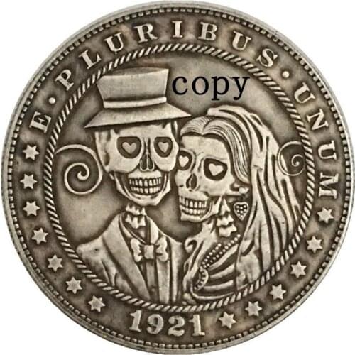 Hobo Nickel 1921-D USA Morgan Dollar COIN COPY Type 233