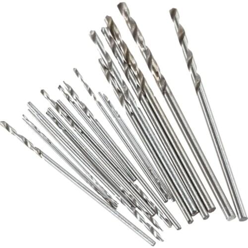 HOEN Mini High Speed Steel HSS Micro Twist Drill Bit Set 0.3mm-1.6mm Model Craft With Case Repair Parts New 20Pcs