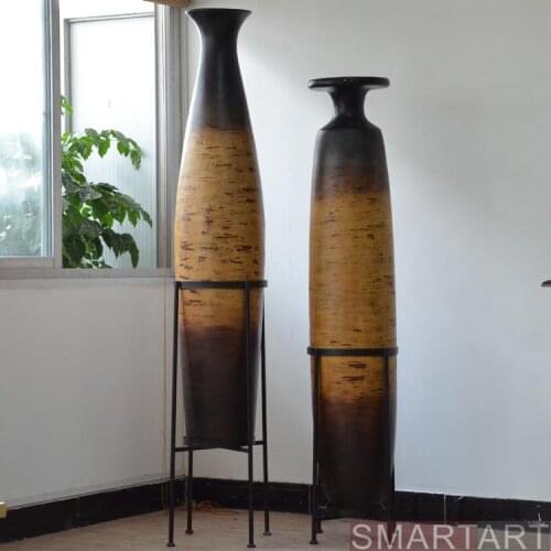 If the SMARTART glass steel mall model room villa Club Project flower vase floor decoration