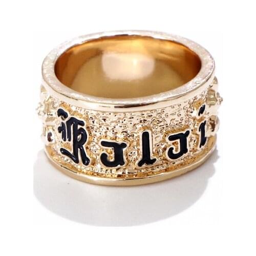 KOMi CAN NOT CUSTOM NAME US SIZE 8 10 12 Hawaii Polynesian Style Tribal Gold Rings for Women Men Couple Ring Couple Jewelry