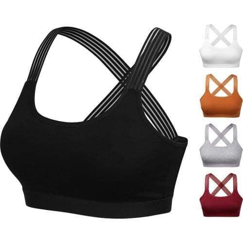 Cross Back Yoga Bra Women, Padded Push up Sports Bras, Shockproof Breathable Sport Bra Top, Gym Fitness Workout Sport Bra