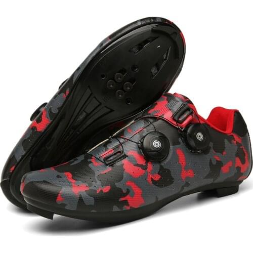 Cycling shoes mtb spd cleat Self-locking mountain bike sneakers Mens Road cycling footwear Bicycle Shoes Breathable flat