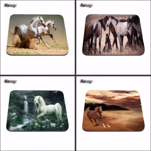 Mairuige Customization Support Wholesale Printing Horses Anti-slip Mousepad Computer Mouse Pad for Optal Trackball As A