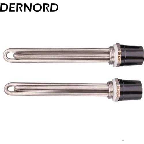 DERNORD DN25 Heater with Protect Cap 220v 1kw 1.5kw Stainless Steel Water Heating Element with 1"BSP Thread 32mm