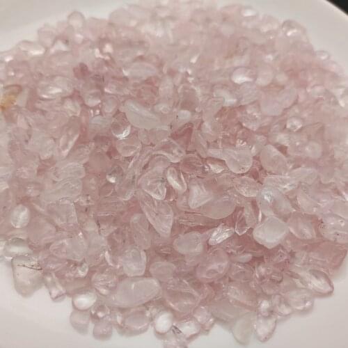 100g Natural Pink Powder Crystal Gravel Rock Madagascar Rose Quartz Raw Gemstone Mineral Specimen Garden Decoration Energy Stone