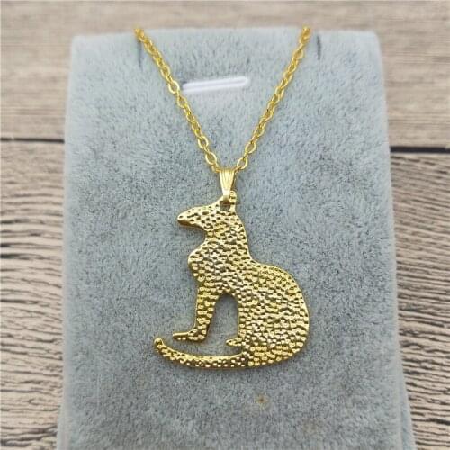 New Sphynx Cat movement Necklace Trendy Style Sphynx Cat movement Pendant Necklace Women Fashion Pet Cat Jewellery
