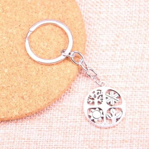 New Arrival four seasons Spring Summer Fall Winter Charm Pendant Keychain Key Ring Chain Accessories Jewelry Making For Gifts