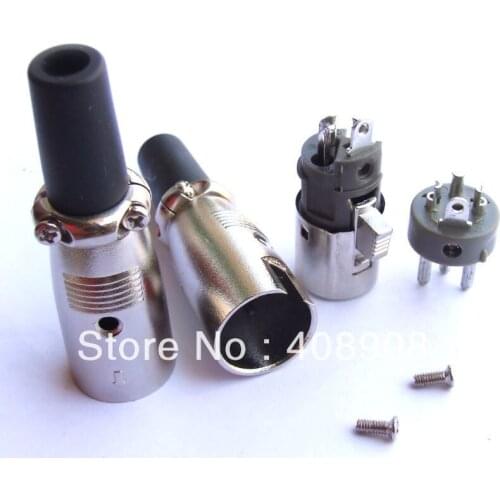 Male XLR Pedal PLUG + 2 XLR Female MIC Plug Adapter