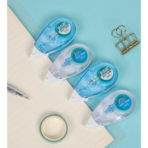 SaYing 2 Pcs/Set Transparent Dot Lue Roller Strong Adhesive Fresh Kawaii Correction Tape School Supplies For Student Stationery