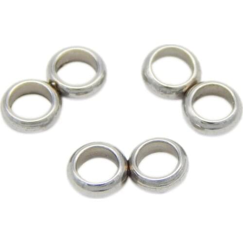 10pcs/lot Stainless Steel Spacer Beads 2/3/4mm Double Hole Positioning Beads for DIY Necklace Bracelets Findings