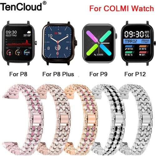 Wrist Band For COLMI P8 P9 Strap For COLMI V23 Pro/Land 1/Land 2/SKY 4 Bracelet Stainless Steel Belt Adjustable Loop For Women