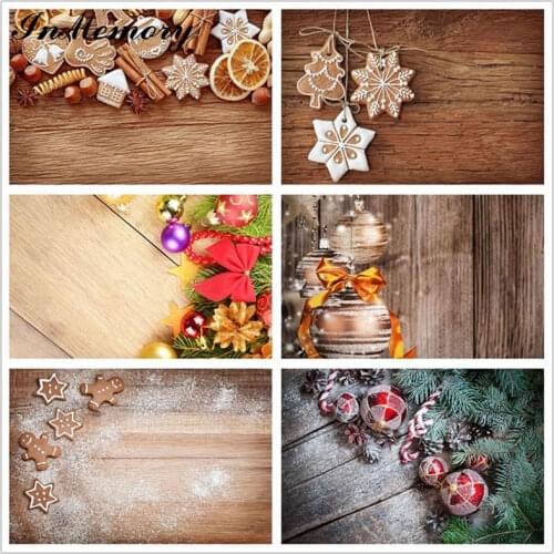 InMemory 90x60cm Christmas wood Backdrops for Photo Small Size Christmas Gift Photography Background Holiday Photophone
