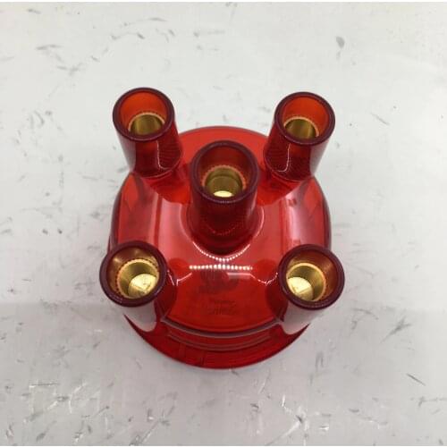 SherryBerg DISTRIBUTOR CAP for EMPI red TRANSPARENT red translucent Distributor cap to Fit for most Bosch 4 cylinders cyls