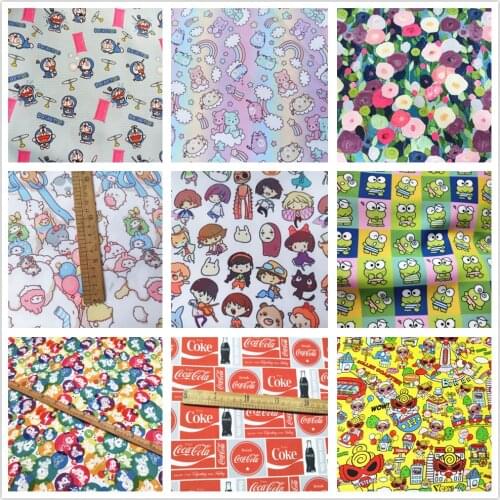 50*148cm Cherry Maruko Cat Robot hysteric mini Polyester canvas Fabric for Sewing diy Pillow curtain bag tablecloth