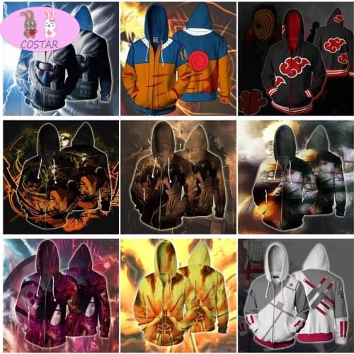 COSTAR Fasion Anime Zipper Hoodies Men Women Cosplay 3D Hoody Cool Autmn Coat Hooded Sweatshirts Streetwear Casual