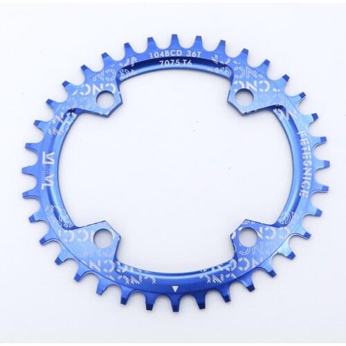 FETESNICE Chainwheel 104BCD 36T Mountain Bike oval chainring A7075 Alloy Bicycle oval Chainwheel for mtb road bike