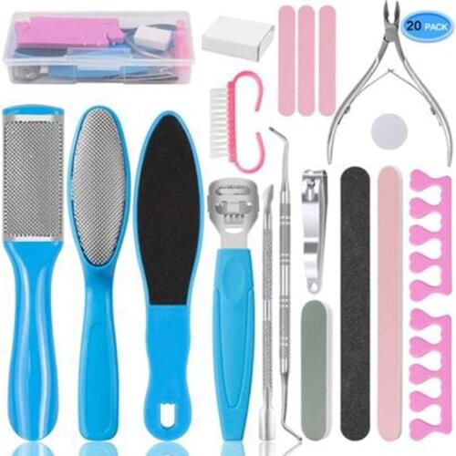 10/20/21 Pedicure Tool for Feet Heels Toe Cuticle Kit File Set Dead Hard Skin Callus Remover Scraper Professional Foot Care Tool
