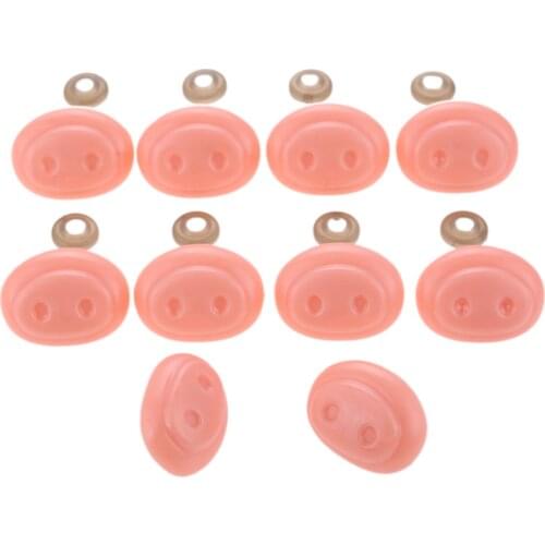 10Sets Plastic Doll Making Safety Pink Pig Nose Doll Plush Toys Stuffed Animals Scrapbooking Puppet Making DIY Craft Supplies