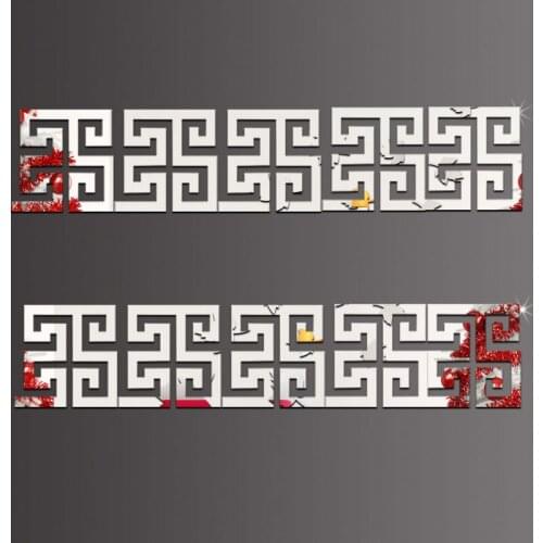 JM008B 10cm*10cm*10pcs a Bag Waistline Crystal Acrylic Mirror Self Adhesive Wall Sticker