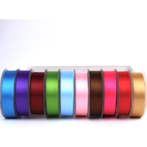 100yards Colors Blue Double Face Satin Ribbon for Party Wedding Decoration Handmade Rose Gifts 32mm ~ 100mm