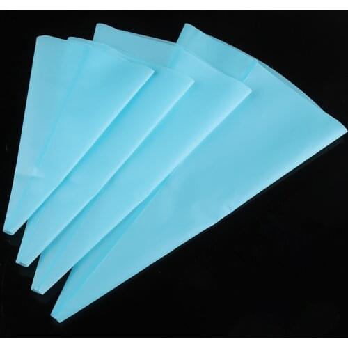 4X Reusable Piping Cream Bags Food Grade Silicone Piping Bags Pastry Icing Piping Cream Bag For Fondant Cake DIY Decorating