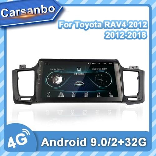 4G Car Radio 2G+32G Android 9.0 Multimedia Video Audio Player For Toyota RAV4 2012 2013-2018 2 Din WiFi Navigation GPS