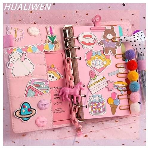 Bullet Lined Journal Sketchbook Pocket Planner Girls A6 Diary Cute Notepads Stationery Notebooks Journals School Office Supplies