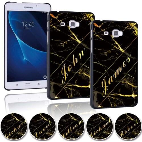 Tablet Case for Samsung Galaxy Tab S7 T870 T875 11"/Tab S4 T830 T835/Tab S5e T720 T725 10.5" Print Name Slim Back Case + Stylus