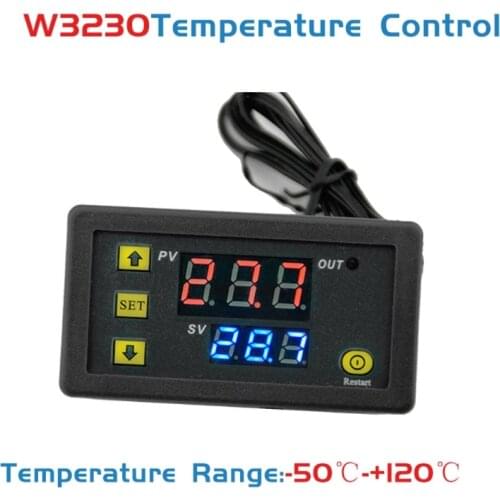 New W3230 DC 12V 20A Digital Temperature Controller -50-120 Degree Thermostat Regulator Indicating Instrument