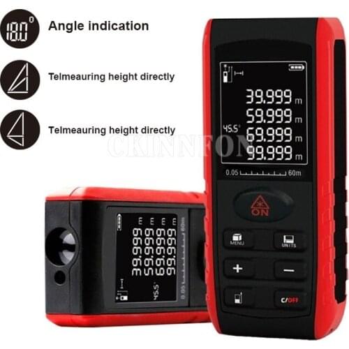 DHL 20PCS 40M/60M/80M/100M Digital Laser Distance Meter Handheld Rangefinder Measure Tape Diastimeter with Backlight