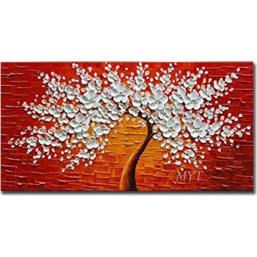 White Knife 3D Flowers Unframed Art Handpainted Oil Painting On Canvas Wall Art Wall Pictures For Living Room Home Decor