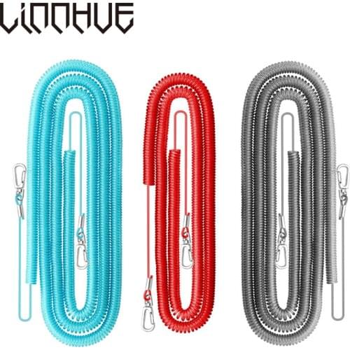 LINNHUE Fishing Tackle Lure Ropes Connect Rod Plastic/Steel Wire 6 Colors Available Lost Ropes Protect Fishing Rods High Quality
