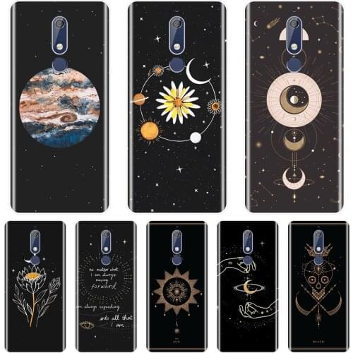 Soft Phone Case For Nokia 7.1 6.1 5.1 3.1 2.1 Plus Case Silicone Black Star Space Art Flower Back Cover For Nokia 4.2 3.2 Case