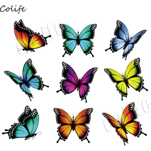 Set Of Butterfly Patches Iron On Applique For Dress T-shirt Clothes DIY Deco Sticker Handmade Qulity Patches Heat Transfers