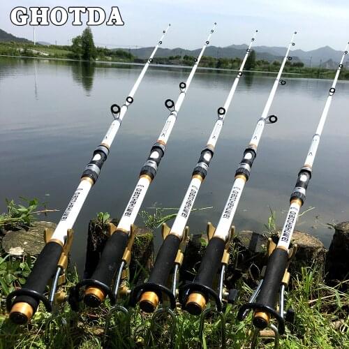 GHOTDA NEW 2.1m2.4m 2.7m 3.0m 3.6m Straight Fishing Rod Telescopic Fishing Rod Carp Feeder Rod Surf Spinning Rod Lure Fishing