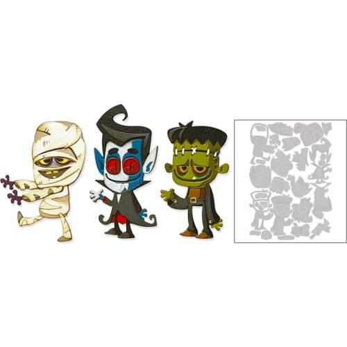 2021 New Halloween Vampire Zombie Mummy Metal Cutting Dies For DIY Craft Making Greeting Card Scrapbooking No Clear Stamps Sets