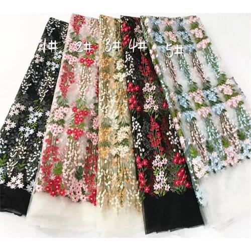 New Design African Embroidery Lace Fabric With Mesh Chantilly Lace 2019 Fashion African Lace Fabric High Quality For DRESS