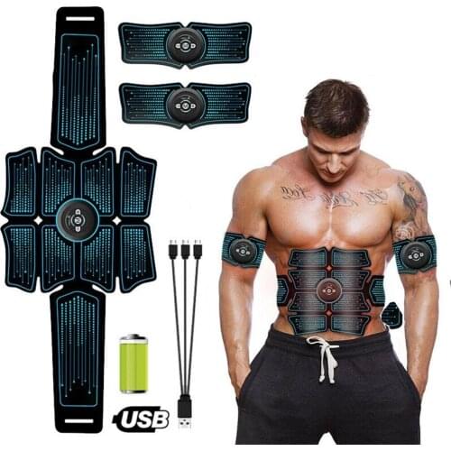 Recharge Wireless Muscle Stimulator Smart Fitness Abdominal Vibrating Belt Electrostimulation Muscle Sculpting at Home Workouts