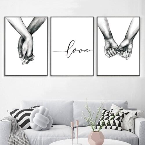 Modern Simple Canvas Painting Wall Art Peinture Tableau Mural Nordic Posters and Prints Love Decoration for Living Room Home