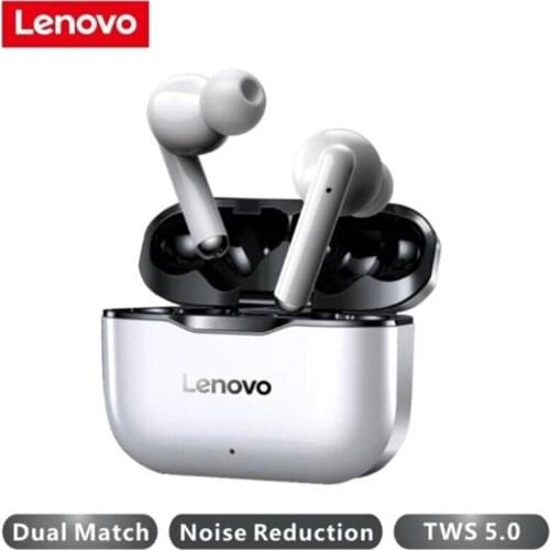 Original Lenovo LP1 TWS Wireless Earphones Bluetooth 5.0 Dual Stereo Noise Reduction Bass Touch Control Long Standby 300mAH