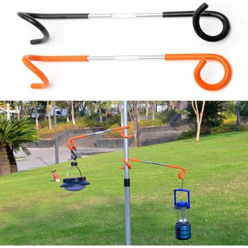 Outdoor Light Hook 2-way Lantern Lamp Hanger Tent Pole Post Holder Multifunctional Camping Hunting Fishing Aid 1 Pcs