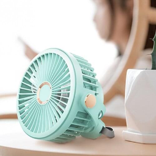 5000/10000mAh USB Rechargeable 360 Rotation 4 Gears Ceiling Fan Table Desk Fan Hanging Fan for Camping Tent Outdoor Bed Home