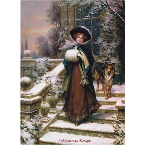 Embroidery Counted Cross Stitch Kits Needlework - Crafts 14 ct DMC DIY Arts Handmade Decor - A Winter Rose