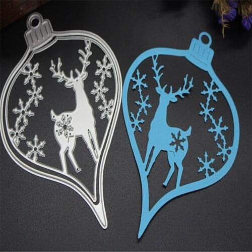 YINISE Metal Cutting Dies For Scrapbooking Stencils CHRISTMAS Deer DIY PAPER Album Cards MAKING Embossing Folder Cutter Template