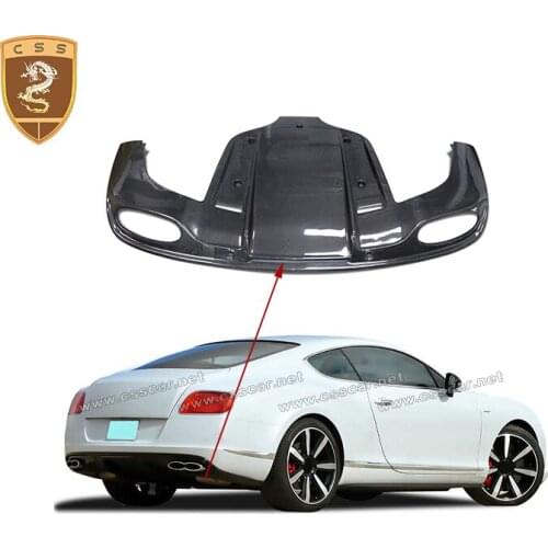 Real Carbon fiber rear bumper Lip For Bentley Continental V8s 12-15