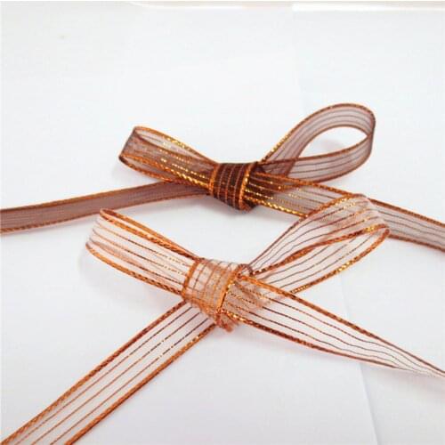 1cm 100Yards Korean Ribbon, Valentines Day Gift Box, Gift Package, Bowknot Hairpin, Hair Ornament with Stripe, Bright Light 316