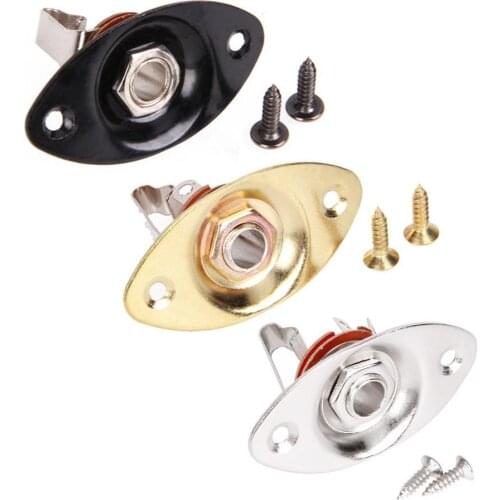 6.35mm Guitarra Boat Guitar Jack Plate Pickup 1/4 Output Input Jack Socket for Strat Stratocaster Electric Guitar Accessories