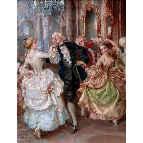 Diy 5D Diamond Painting Cross Stitch French couple full Diamond Embroidery Mosaic rhinestone Wall Stickers Home Decoration